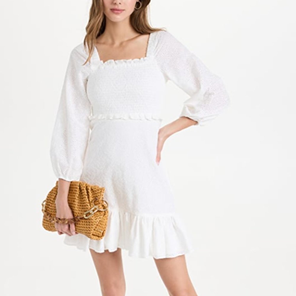 NWT $398 White Veronica Beard Denise Dress SZ 10
